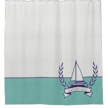 Blauwgroen blauwe marine kustboot Nautical Sailboo
