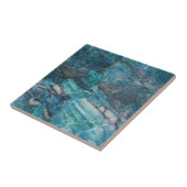 Blauwgroen blauwe marmer tegeltje (Zijkant)