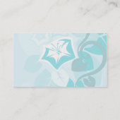 Blauwgroen blauwe, moderne lederventiel en wijnsto visitekaartje (Achterkant)