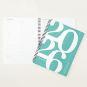 Blauwgroen Blauwe Naam 2026 Planner (Display)