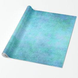 Blauwgroen blauwe, Paarse, Aqua- en Violet Waterve Cadeaupapier