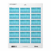 Blauwgroen blauwe, Paarse, Aqua- en Violet Waterve Etiket (Full Sheet)