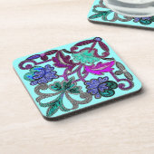 BLAUWGROEN BLAUWE PAARSE LACE-STROMEN BIER ONDERZETTER (Linkerzijde)