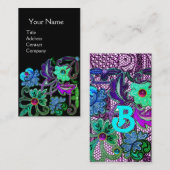 BLAUWGROEN BLAUWE PAARSE LACE-STROMEN GEMSTONES Bl Visitekaartje (Voorkant / Achterkant)