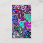 BLAUWGROEN BLAUWE PAARSE LACE-STROMEN GEMSTONES Bl Visitekaartje (Achterkant)