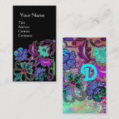 BLAUWGROEN BLAUWE PAARSE LACE-STROMEN GEMSTONES Bl Visitekaartje (Voorkant / Achterkant)