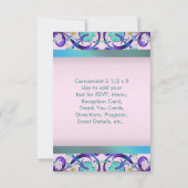 Blauwgroen Blauwe Paarse Roze RSVP Sjabloon (Achterkant)