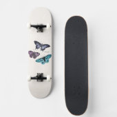  Blauwgroen blauwe Paarse roze vlindertekening Skateboard (Voorkant)