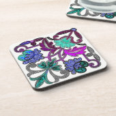 BLAUWGROEN BLAUWE PAARSE WIT-LACE-STROOM ONDERZETTER (Linkerzijde)