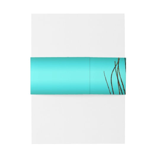 Blauwgroen blauwe pacock uitnodigingen wikkel (Achterkant Voorbeeld)