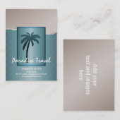 Blauwgroen Blauwe Palm Tree Visitekaartjes (Voorkant / Achterkant)