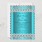 Blauwgroen Blauwe Parelplein Chevron Silver Birthd Kaart (Voorkant)