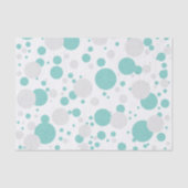 BLAUWGROEN Blauwe Polka Dot Vrijgezellenfeest Part Tissuepapier (Voorkant)