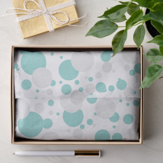 BLAUWGROEN Blauwe Polka Dot Vrijgezellenfeest Part Tissuepapier (Geschenk)