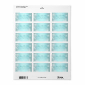 Blauwgroen Blauwe Sneeuwvlok Etiket (Full Sheet)