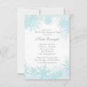 Blauwgroen Blauwe Sneeuwvlok Sweet 16 Masquerade P Kaart (Achterkant)
