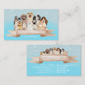 Blauwgroen blauwe sparkle Petsitter Dog Groomer Visitekaartje (Voorkant / Achterkant)