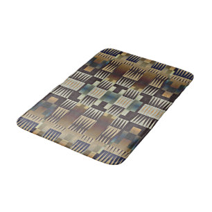 Blauwgroen Blauwe Tan Taupe Bruin Tribal Mosaic Ar Badmat