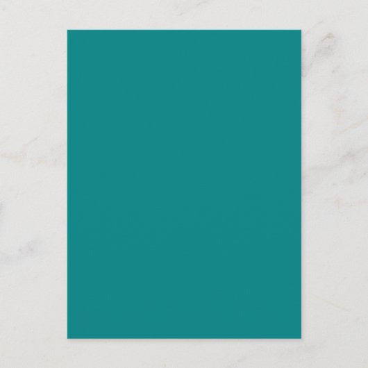 Blauwgroen blauwe Turquoise Aqua Solid Color Backg Briefkaart (Voorkant)