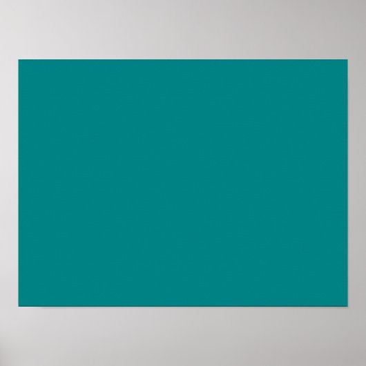 Blauwgroen blauwe Turquoise Aqua Solid Color Backg Poster (Voorkant)