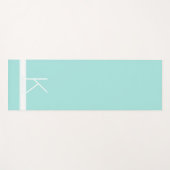 Blauwgroen blauwe turquoise Modern Simple Monogram Yogamat (Voorkant (horizontaal))