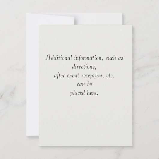 Blauwgroen blauwe uitnodiging tot religieuze overt (Achterkant)