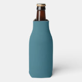 Blauwgroen blauwe, vaste kleur flesjeskoeler (Fles Voorkant)