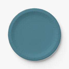 Blauwgroen blauwe, vaste kleur papieren bordje