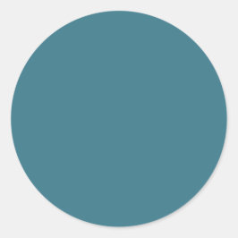 Blauwgroen blauwe, vaste kleur ronde sticker