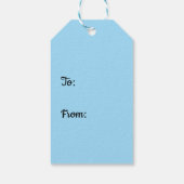 Blauwgroen Blauwe Veren van de Macaw Parrot Cadeaulabel (Achterkant)