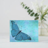  Blauwgroen blauwe vlinder 1800s Illustratie Briefkaart (Staand voorkant)