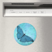  Blauwgroen blauwe vlinder 1800s Illustratie Magneet (Insitu (Vaatwasser))