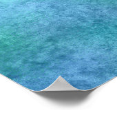 Blauwgroen blauwe vlinder 1800s Illustratie Poster (Hoek)