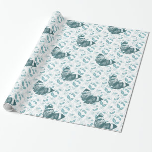 Blauwgroen blauwe vlinders cadeaupapier