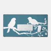 Blauwgroen blauwe vredesboom bureaumat (Keyboard & Muis)