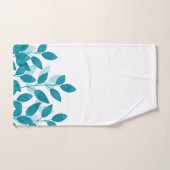 Blauwgroen blauwe Waterverf bladeren Bad Handdoek (Handdoek)