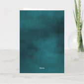 Blauwgroen blauwe Waterverf Kristallen Foto Afstud Bedankkaart (Achterkant)