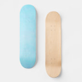 Blauwgroen blauwe Waterverf Sjabloon blanco Skateboard (Voorkant)