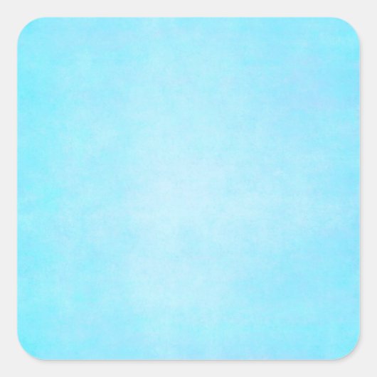 Blauwgroen blauwe Waterverf Sjabloon blanco Vierkante Sticker (Voorkant)