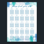 Blauwgroen blauwe Waterverf Tie Dye Bat Mitzvah Se Poster<br><div class="desc">Een blauwgroen blauwe en groene was van de waterverf met een aanraking van paars,  met bewerkbare tekst. Pas aan om elementen aan te passen,  te bewegen of te schrapen.</div>