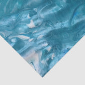 Blauwgroen blauwe witte Abstracte ontkoppeling Tissuepapier (Detail)