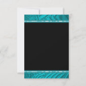 Blauwgroen Blauwe Zebra Bat Mitzvah RSVP (Achterkant)