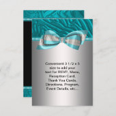 Blauwgroen Blauwe Zebra Bat Mitzvah RSVP (Voorkant / Achterkant)