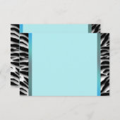 Blauwgroen Blauwe Zebra RSVP (Voorkant / Achterkant)