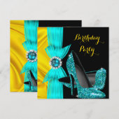 Blauwgroen Blauwe Zijde Zijde 2 Kaart (Voorkant / Achterkant)