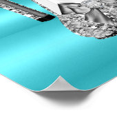 Blauwgroen blauwe zilver op hoge hoogte - zondagst poster (Hoek)