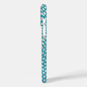 Blauwgroen Blauwe Zilveren Slang Print Case-Mate iPhone Case (Achterkant / Links)