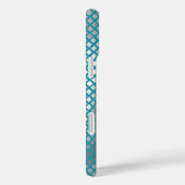 Blauwgroen Blauwe Zilveren Slang Print Case-Mate iPhone Case (Achterkant / Rechts)