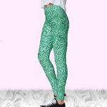 Blauwgroen blauwgroen modern stijlvol trendy patro leggings<br><div class="desc">Deze blauwgroen en witte pattereerde leggings zijn een goed basispatroon dat leuk is voor yogales of gewoon om te loungen.</div>
