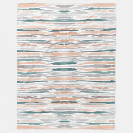 Blauwgroen     Bleke grijze Waterverf Fleece Deken